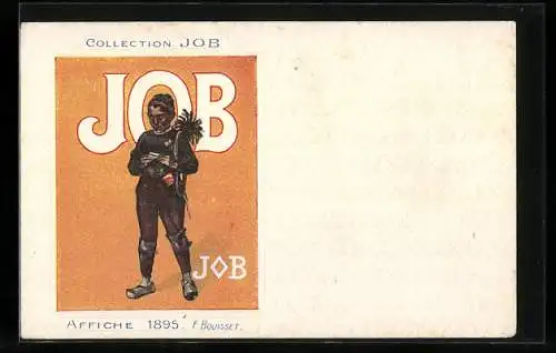 Künstler-AK Reklame für JOB-Zigaretten, Jugendstil