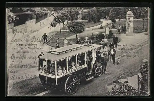 AK Mülhausen i. E., Oberleitungsbus der Stadtbahn