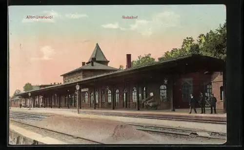 AK Altmünsterol, Bahnhof mit Bahnsteig