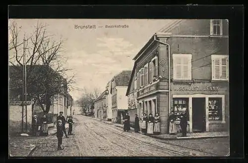 AK Brunstatt, Blick in die Bezirkstrasse