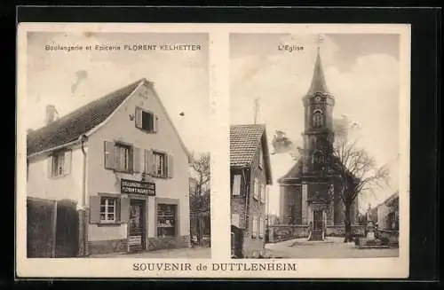 AK Duttlenheim, Boulangerie et Epicerie Florent Kelhetter, L`Eglise