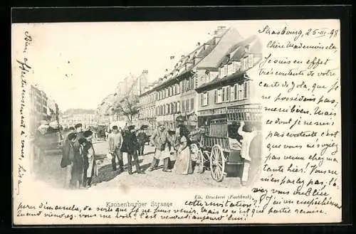 AK Strassburg, Gasthaus in der Kronenburger Strasse