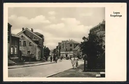 AK Lugau i. Erzgeb., Strassenpartie