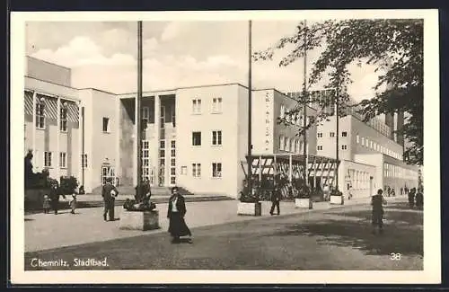 AK Chemnitz, Stadtbad, Grösstes & schönstes Hallenbad Europas