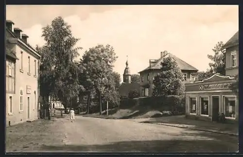 AK Mittelbach /Karl-Marx-Stadt, Laden Industriewaren in der Hoferstrasse