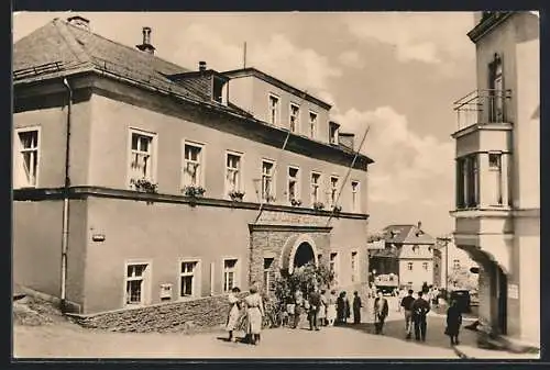 AK Augustusburg, HO Hotel Weisser Hirsch