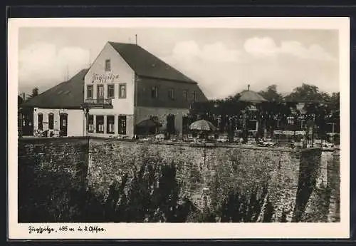 AK Freiberg / Sachsen, Gasthaus Zugspitze mit Veranda