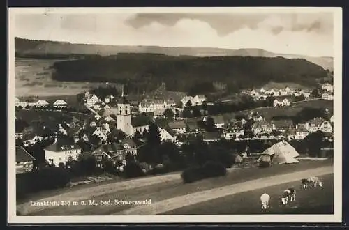 AK Lenzkirch /bad. Schw., Ortsansicht aus der Vogelschau