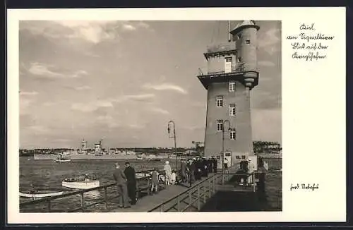 AK Kiel, Am Signalturm, Blick auf den Kriegshafen