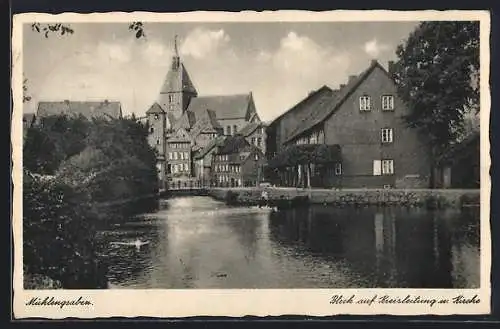 AK Mölln / Lauenburg, Partie am Mühlengraben