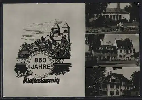 AK Klosterlausnitz, Kurhotel Köppe, Sanatorium Dr. Friedrich Wolf, Markt m. Rathaus