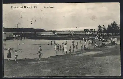 AK Einfeld b. Neumünster, Strandleben