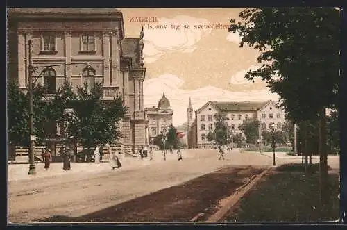 AK Zagreb, Vilsonov trg sa sveucilistem
