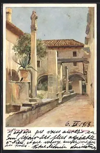 AK Ragusa / Dubrovnik, Blick in ein Kloster