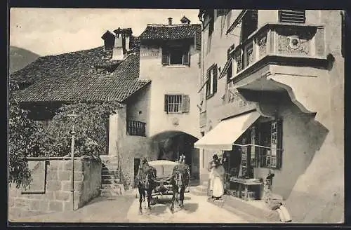 AK Meran, Strassenpartie in der Altstadt