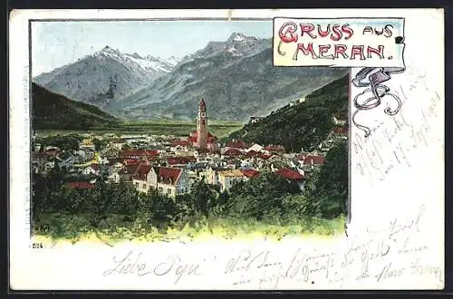 AK Meran, Blick über die Dächer