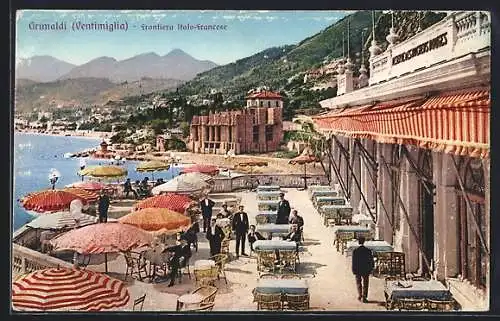 AK Grimaldi /Ventimiglia, Frontiera Italo-Francese