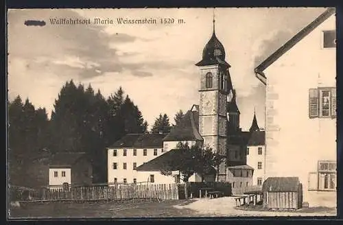 AK Maria Weissenstein, Partie an der Wallfahrtskirche