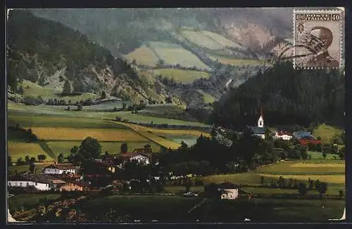 AK Freienfeld, Mauls am Brenner, Ortsansicht mit Berglandschaft