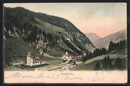 AK Brennerpass, Panorama aus der Vogelschau