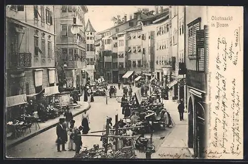 AK Bozen, Brunnen am Obstmarkt