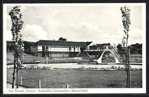 AK Bad Münder /Deister, Heilquellen-Schwimmbad / Rohmel-Bad, mit Wasserrutsche