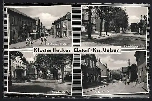 AK Ebstorf /Krs. Uelzen, Lüneburger Strasse, Celler Strasse