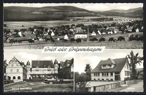 AK Grupenhagen, Schloss Schwöbber, Schule und Totale