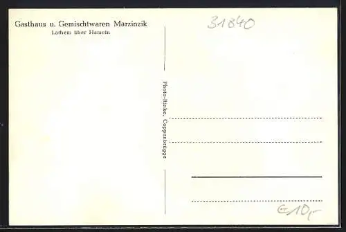 AK Lachem /Kr. Hameln, Kriegerdenkmal, Strassenpartie, Ortspanorama