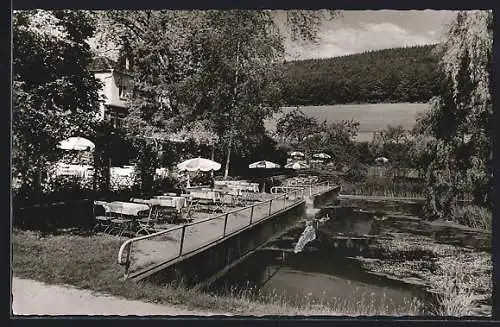 AK Hemeringen, Gasthaus-Pension Forellental W. Klaus, mit Gewässer