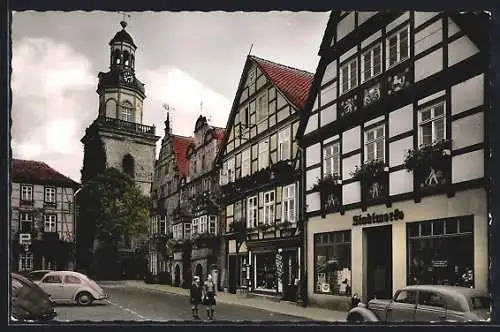 AK Rinteln, Partie am Markt mit Blick zur Kirche