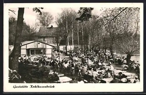 AK Berlin-Wannsee, Garten der Gaststätte Kohlhasenbrück