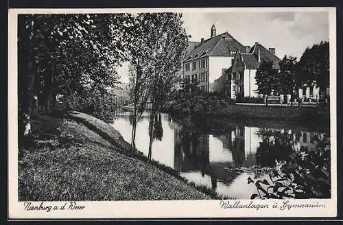 AK Nienburg a. d. Weser, Wallanlagen und Gymnasium