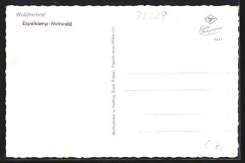 AK Espelkamp-Mittwald, Szene im Waldfreibad
