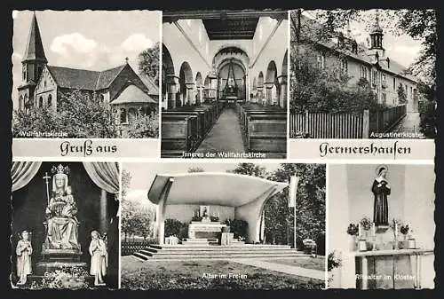 AK Germershausen, Augustinerkirche, Wallfahrtskirche und Gnadenbild