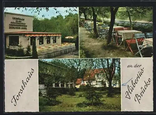 AK Berlin-Wannsee, Gaststätte Forsthaus an der Hubertusbrücke K. Schulze, Stöpchenweg 43 /45