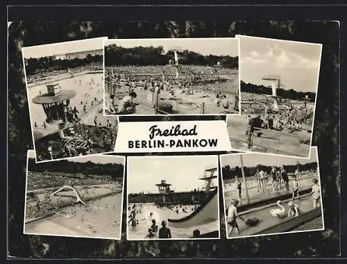 AK Berlin-Pankow, Badegäste im Freibad