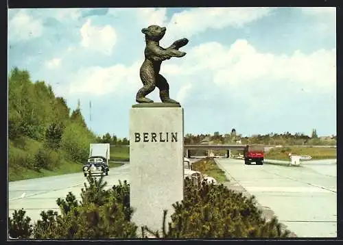 AK Berlin, Zehlendorfer Kleeblatt, Autobahneinfahrt nach Berlin
