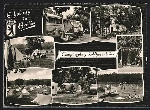 AK Berlin-Wannsee, Anlagen am Campingplatz Kohlhasenbrück