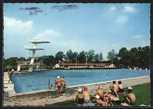 AK Hänigsen über Lehrte, Schwimmbad mit Sprungturm