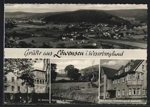 AK Löwensen i. Weserbergland, DRK-Mütter-Genesungs- u. Kurheim, St. Maria, Ortsansicht