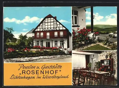 AK Lichtenhagen, Blick auf die Pension-Gaststätte Rosenhof