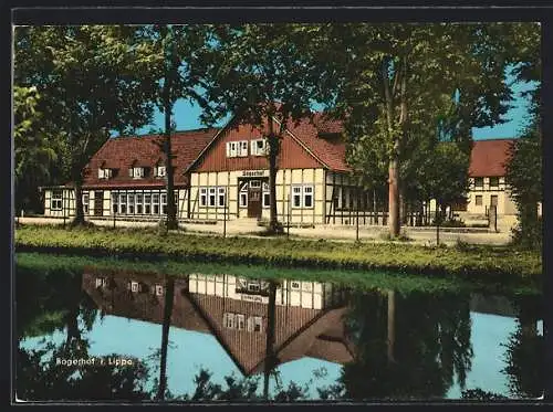 AK Bremke / Lippe, Gasthof Bögerhof mit Uferpartie