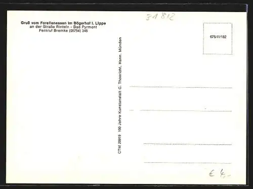 AK Bremke / Lippe, Gasthof Bögerhof mit Uferpartie