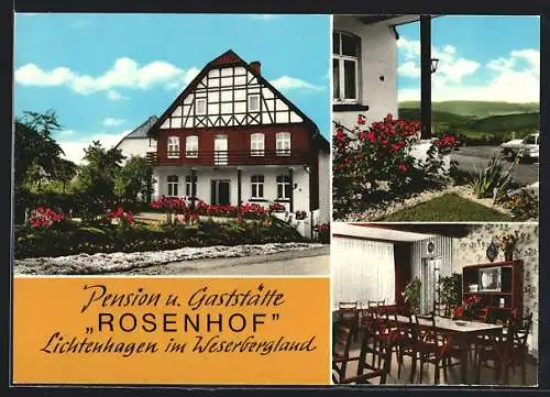 AK Lichtenhagen, Blick auf die Pension-Gaststätte Rosenhof