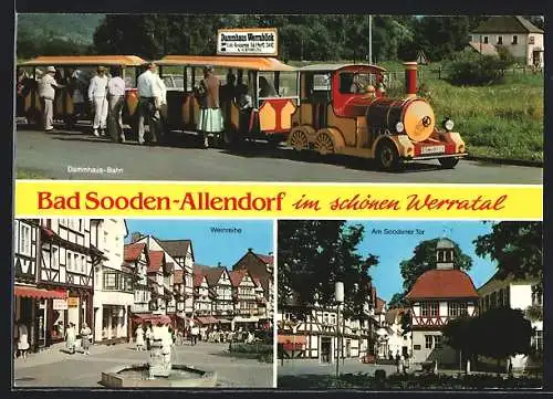 AK Bad Sooden-Allendorf, Dammhaus-Bahn, Weinreihe, Soodener Tor