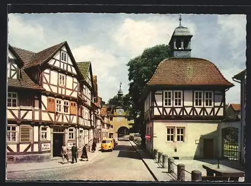 AK Bad Sooden-Allendorf, Blick zum Tor, Auto VW Bulli