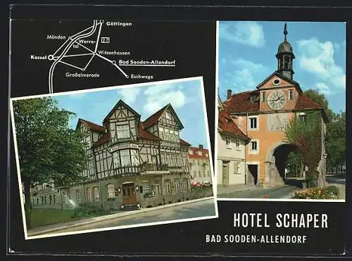 AK Bad Sooden-Allendorf, Hotel Schaper, Restaurant Fässchen, Inh. Rud. Seidel