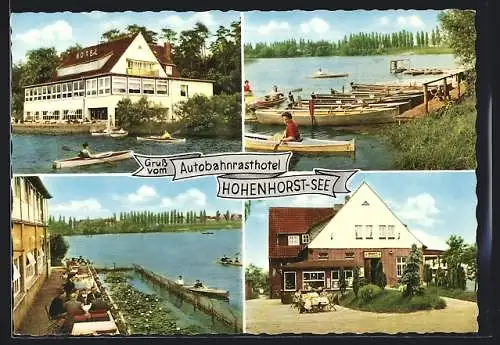 AK Lehrte, Autobahn-Gaststätte Hohenhorst-See a. d. Autobahn Hannover-Braunschweig, Bes. August Halves