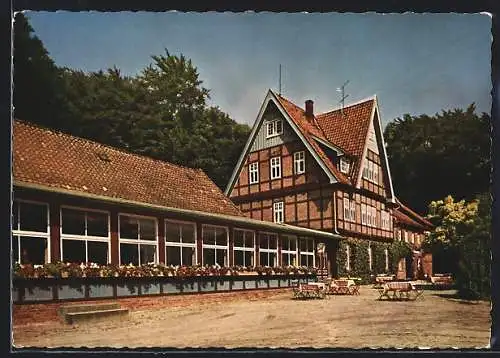 AK Nienburg /Weser, Das Gasthaus Waldgaststätte Oyler Berg, Inh. Strassburg